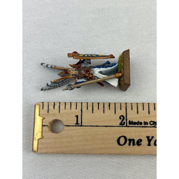 Hand Painted Warhammer Fantasy High Elf Hero Miniature Winged Helm Shield - Picture 9 of 9